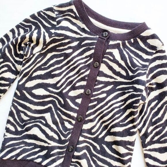 H&M NWT zebra print cardigan 12-18 months - Picture 2 of 2